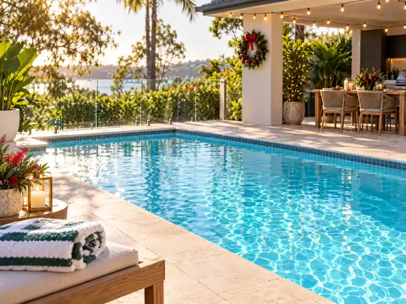 Pool ready for a party