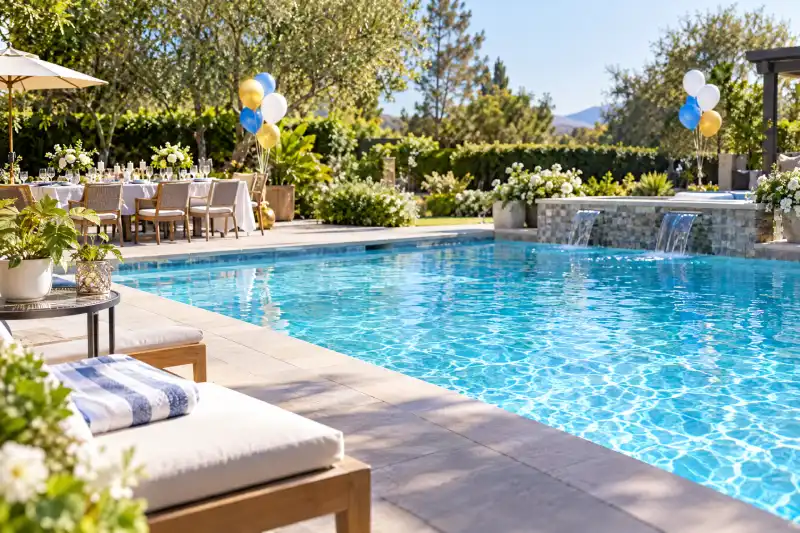 Rental property pool with algae